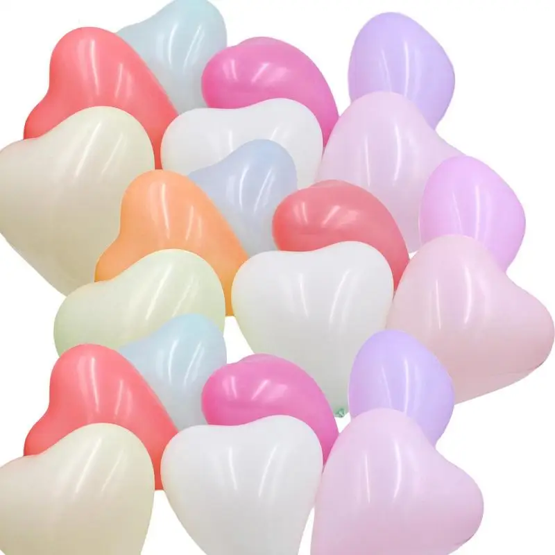 

100pcs 10inch Heart Ballons Macaron Heart Latex Balloons Color Balloon For Wedding Happy Birthday Party Christmas