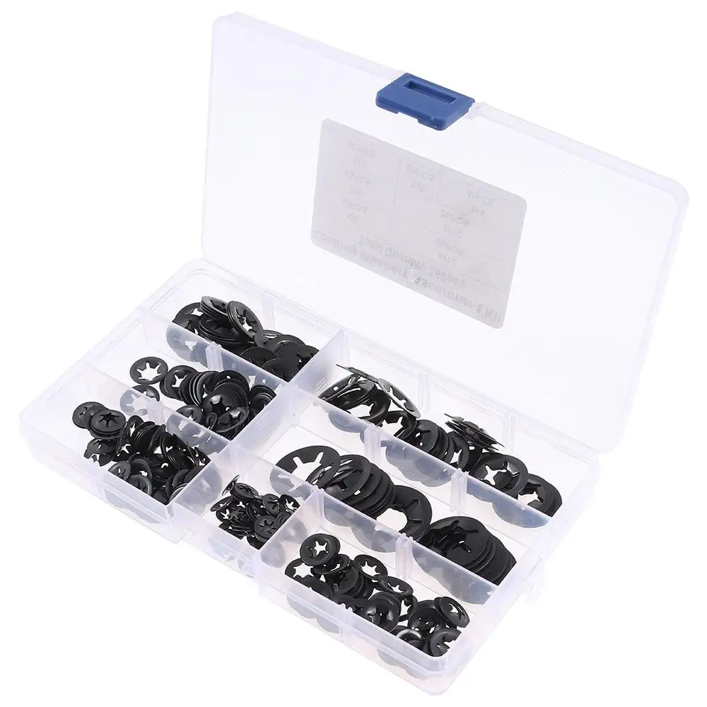 260pcs Black Push On 65 Mn Steel Quick Speed Internal Tooth Locking Washer Starlock Washers Assortment Kit
260pcs Black Push On 65 Mn Steel Quick Speed Internal Tooth Locking Washer Starlock Washers Assortment Kit