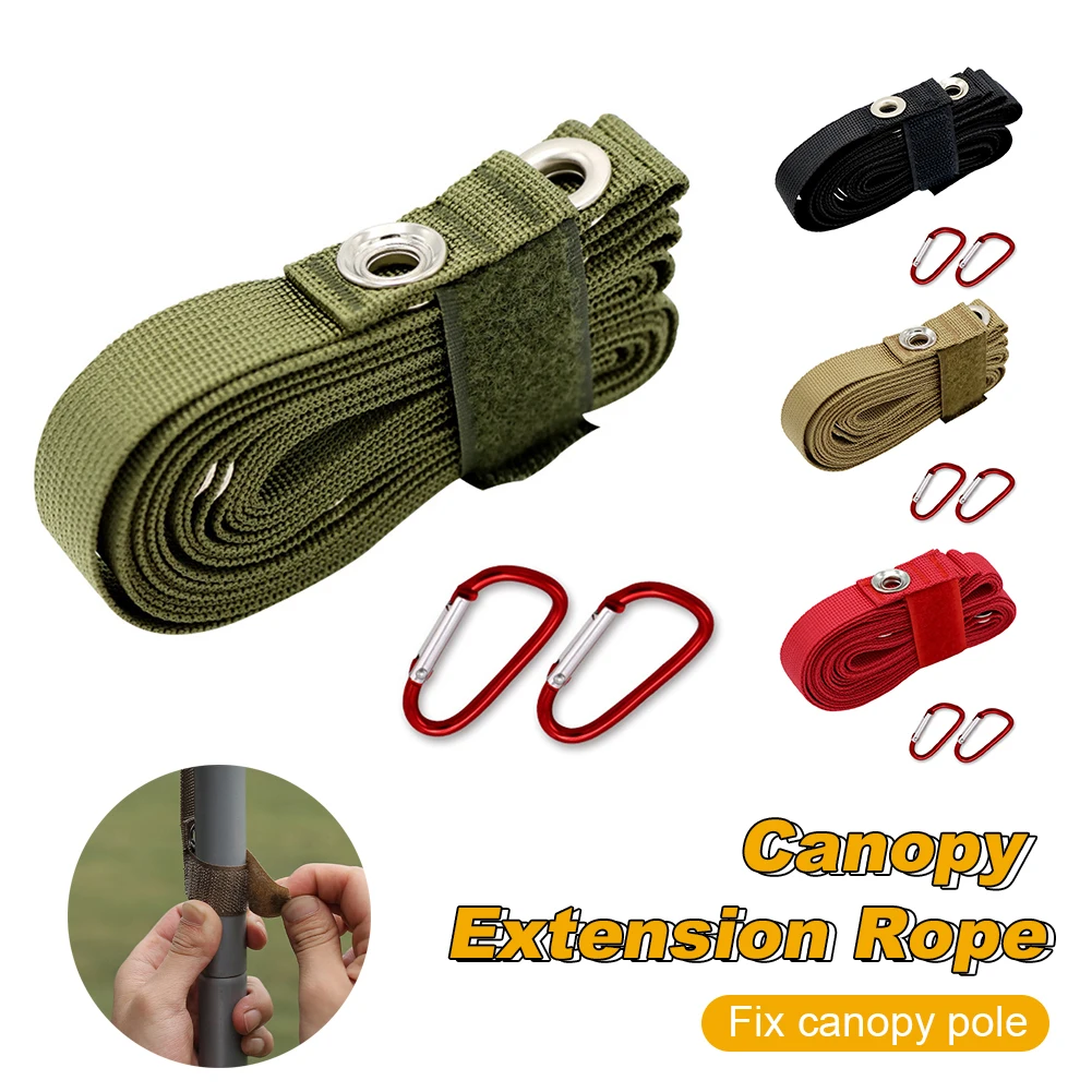 Tent Canopy Extension Belt Multifunctional Camping Clothesline Nylon Rope Outdoor accessories Backpacking Tool with 2 Carabiner
Tent Canopy Extension Belt Multifunctional Camping Clothesline Nylon Rope Outdoor accessories Backpacking Tool with 2 Carabiner
