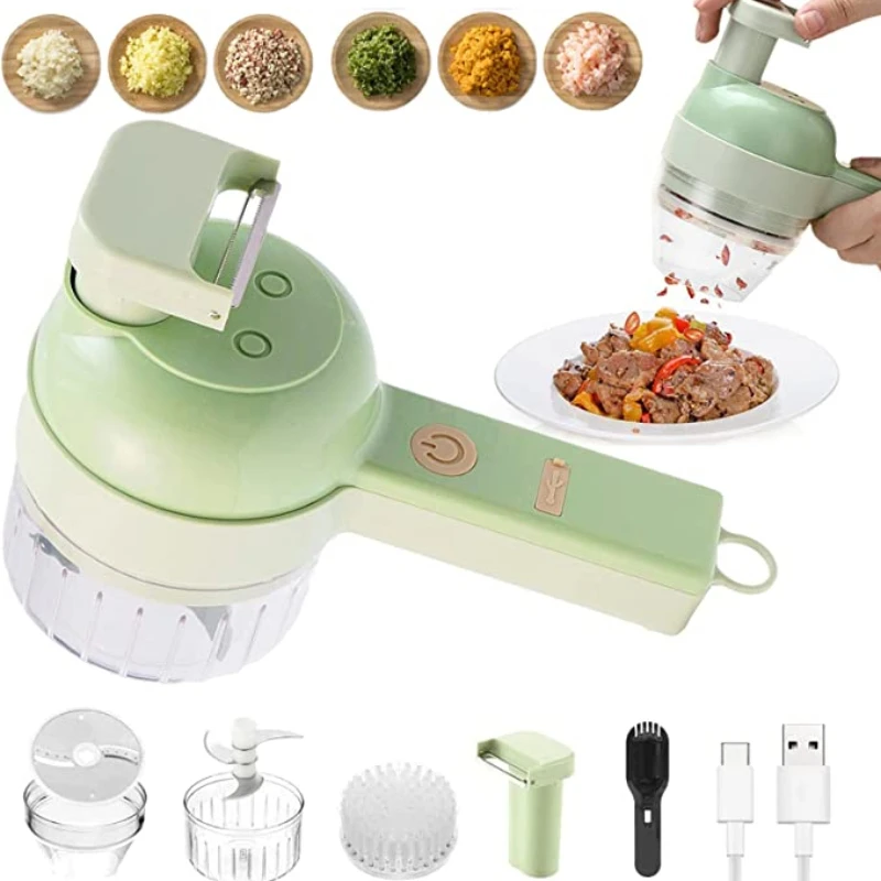 4 In1 Electric Garlic Chopper Mud Masher Chopper Vegetable Cutter Slicer Garlic Cutting Pressing Mixer Food Kitchen Accessories 
4 In1 Electric Garlic Chopper Mud Masher Chopper Vegetable Cutter Slicer Garlic Cutting Pressing Mixer Food Kitchen Accessories