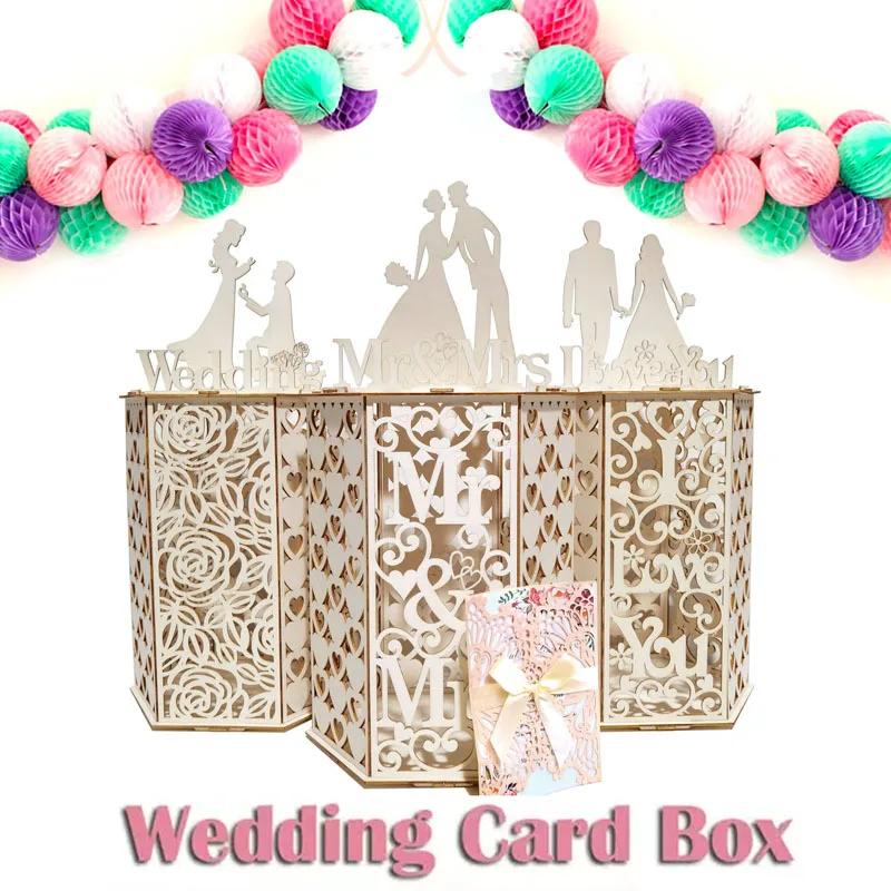 Wooden Wedding Card Box Hexagon Mr and Mrs Greeting Card Box Money Boxes Wedding Decoration Birthday Baby Shower Party Supplies
Wooden Wedding Card Box Hexagon Mr and Mrs Greeting Card Box Money Boxes Wedding Decoration Birthday Baby Shower Party Supplies