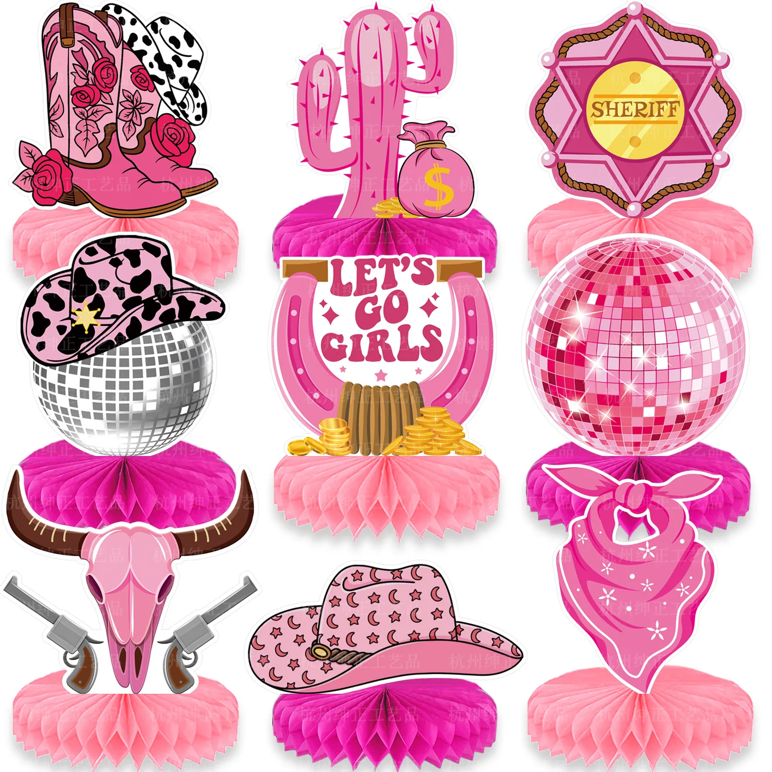 Настольные украшения "Let's Go", розовый, картон, набор 9 шт.
Настольные украшения "Let's Go", розовый, картон, набор 9 шт.