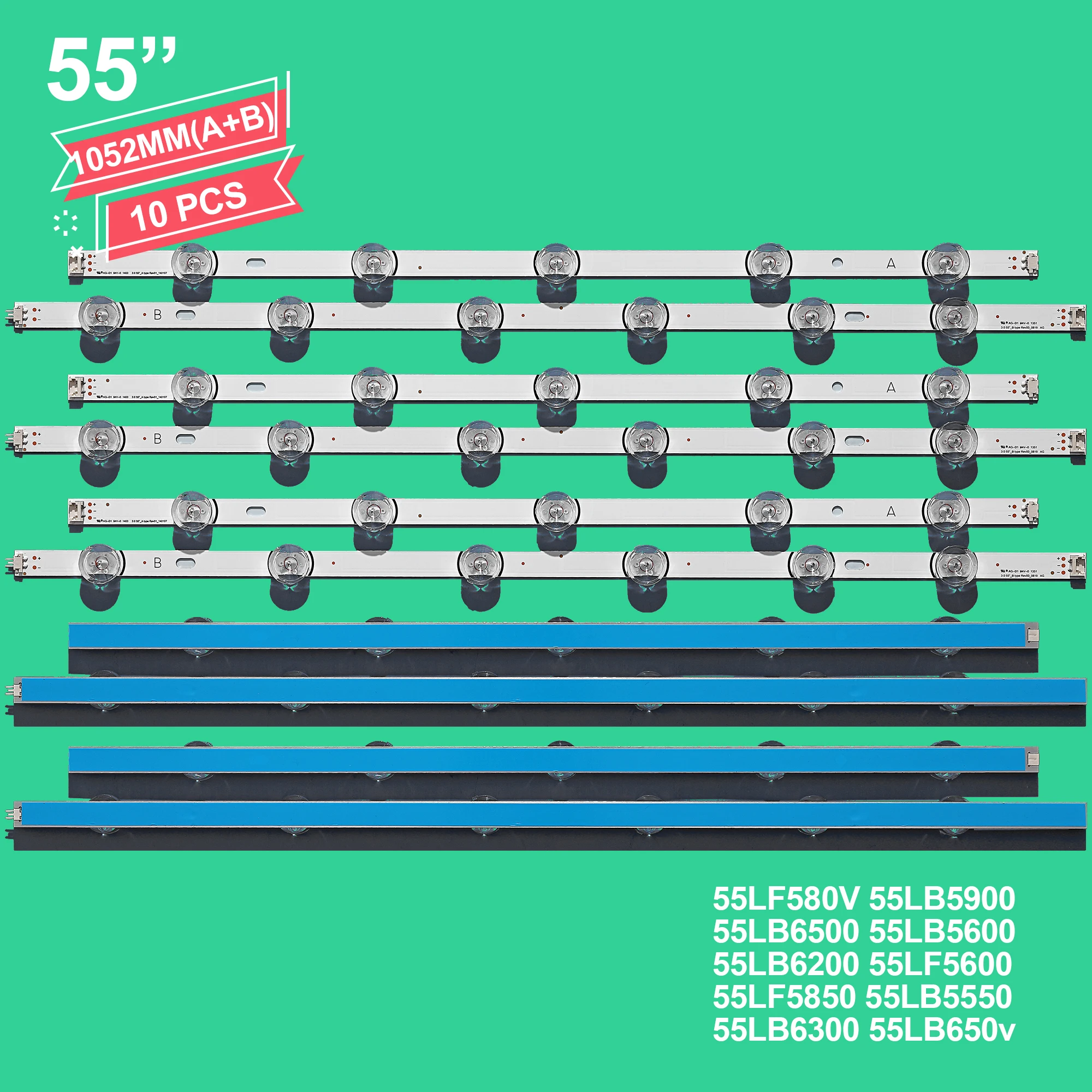 10pcs LED BackLIGht strip for 55LB650V 55LB561V 55LF6000 55LB6100 55LB582U 55LB650V 55LB629V 55LB570V 55LB5900 55LB5500 55LH575A
10pcs LED BackLIGht strip for 55LB650V 55LB561V 55LF6000 55LB6100 55LB582U 55LB650V 55LB629V 55LB570V 55LB5900 55LB5500 55LH575A
