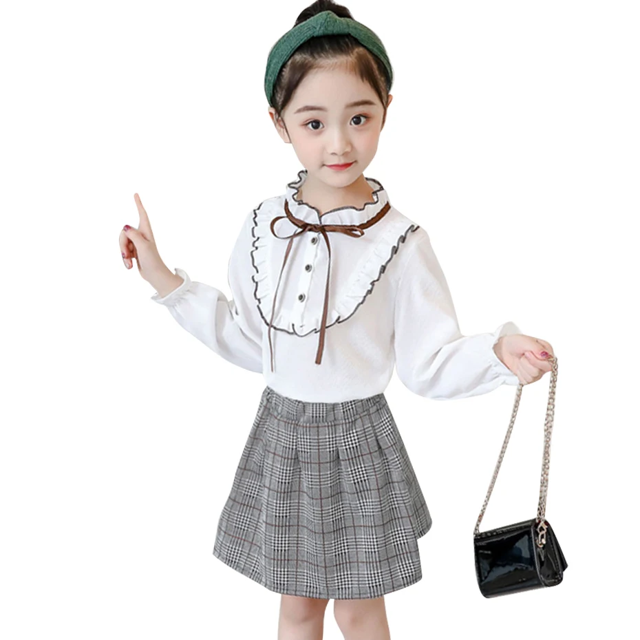 Kids Clothes Girls Blouse + Skirt Suit For Girls Plaid Pattern Girl Outfit Casual Style Childrens Clothing 6 8 10 12 14
Kids Clothes Girls Blouse + Skirt Suit For Girls Plaid Pattern Girl Outfit Casual Style Childrens Clothing 6 8 10 12 14