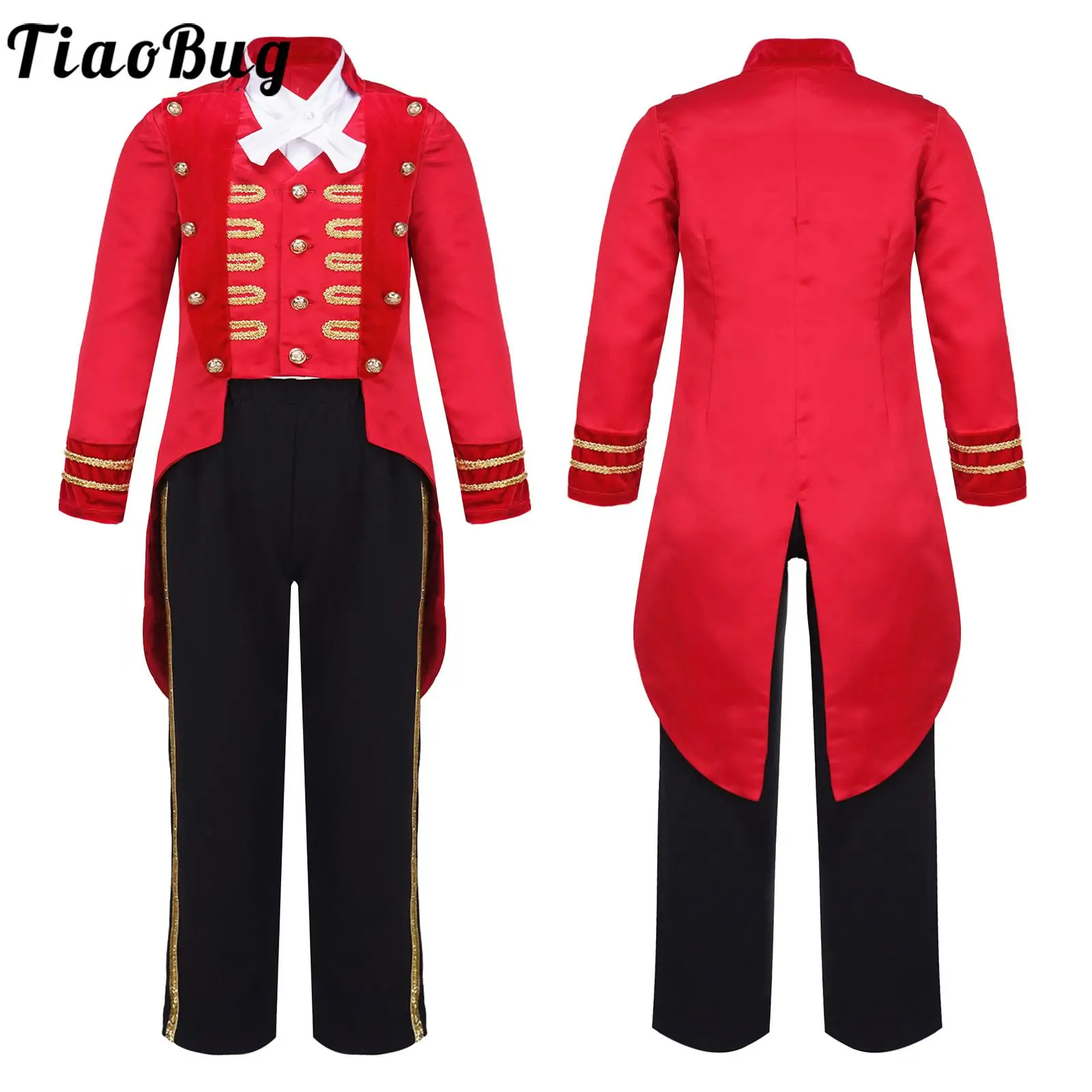 Tiaobug Kids Unisex 4-14 3Pcs Vintage Tuxedo Suits Velvet Coats Blazer Fake Collar Elastic Waist and Long Pants Circus Dress up
Tiaobug Kids Unisex 4-14 3Pcs Vintage Tuxedo Suits Velvet Coats Blazer Fake Collar Elastic Waist and Long Pants Circus Dress up