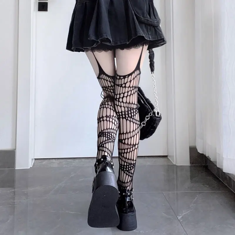 Japanese Woman Thigh High Stockings Gothic Black Hollow Jacquard Bow Mesh Lace Stockings Female Harajuku Over The Knee Socks
Japanese Woman Thigh High Stockings Gothic Black Hollow Jacquard Bow Mesh Lace Stockings Female Harajuku Over The Knee Socks