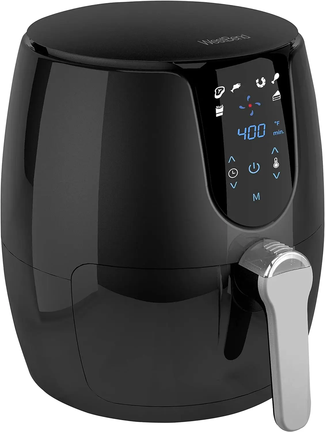 Fryer with Digital Controls and 30-Min Timer, 6 Cooking Presets, Nonstick Coating, 3.7-Quart, Black
Fryer with Digital Controls and 30-Min Timer, 6 Cooking Presets, Nonstick Coating, 3.7-Quart, Black