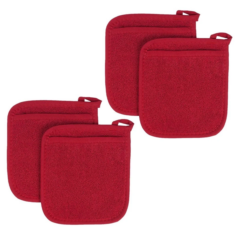 4Pcs Pot Mat Cotton Cloth Pot Holders Looped Gloves Terry Pot Kitchen Holders Cushion Pocket Tool Potholder Gloves
4Pcs Pot Mat Cotton Cloth Pot Holders Looped Gloves Terry Pot Kitchen Holders Cushion Pocket Tool Potholder Gloves