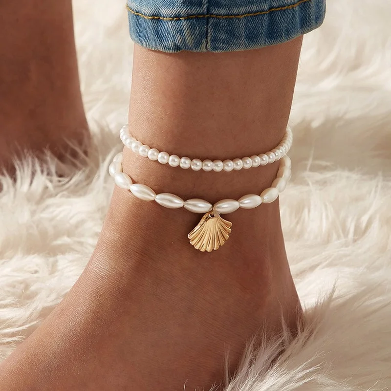Boho MultiLayer Shell Pearl Anklets for Women Vintage Daisy Pendant Charm Braided Rope Foot Chain Bracelet Beach Party Jewelry
Boho MultiLayer Shell Pearl Anklets for Women Vintage Daisy Pendant Charm Braided Rope Foot Chain Bracelet Beach Party Jewelry