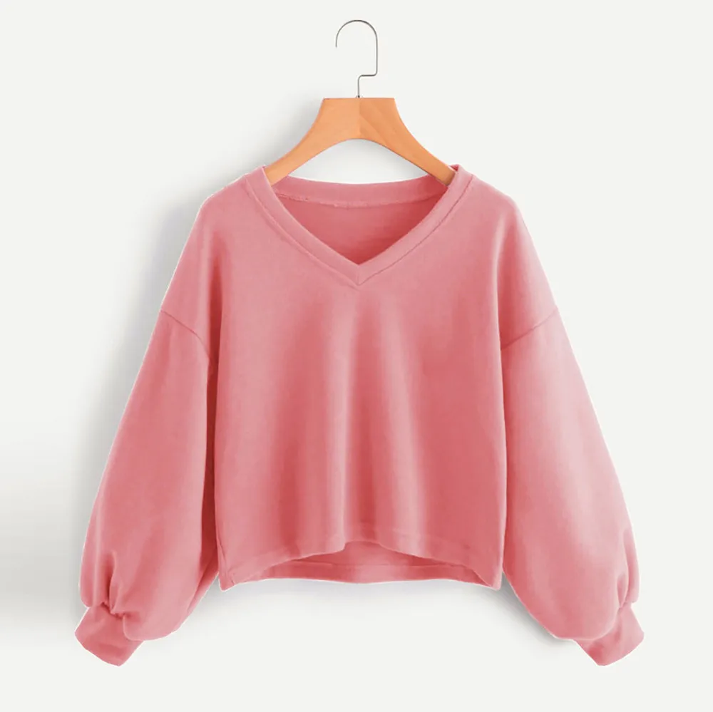 Solid Color Y2k Hoodless Sweatshirts Korean Style V-Neck Sweatshirt Harajuku Sweater Oversized Women's Sweatshirt Moletom 2023 
Solid Color Y2k Hoodless Sweatshirts Korean Style V-Neck Sweatshirt Harajuku Sweater Oversized Women's Sweatshirt Moletom 2023