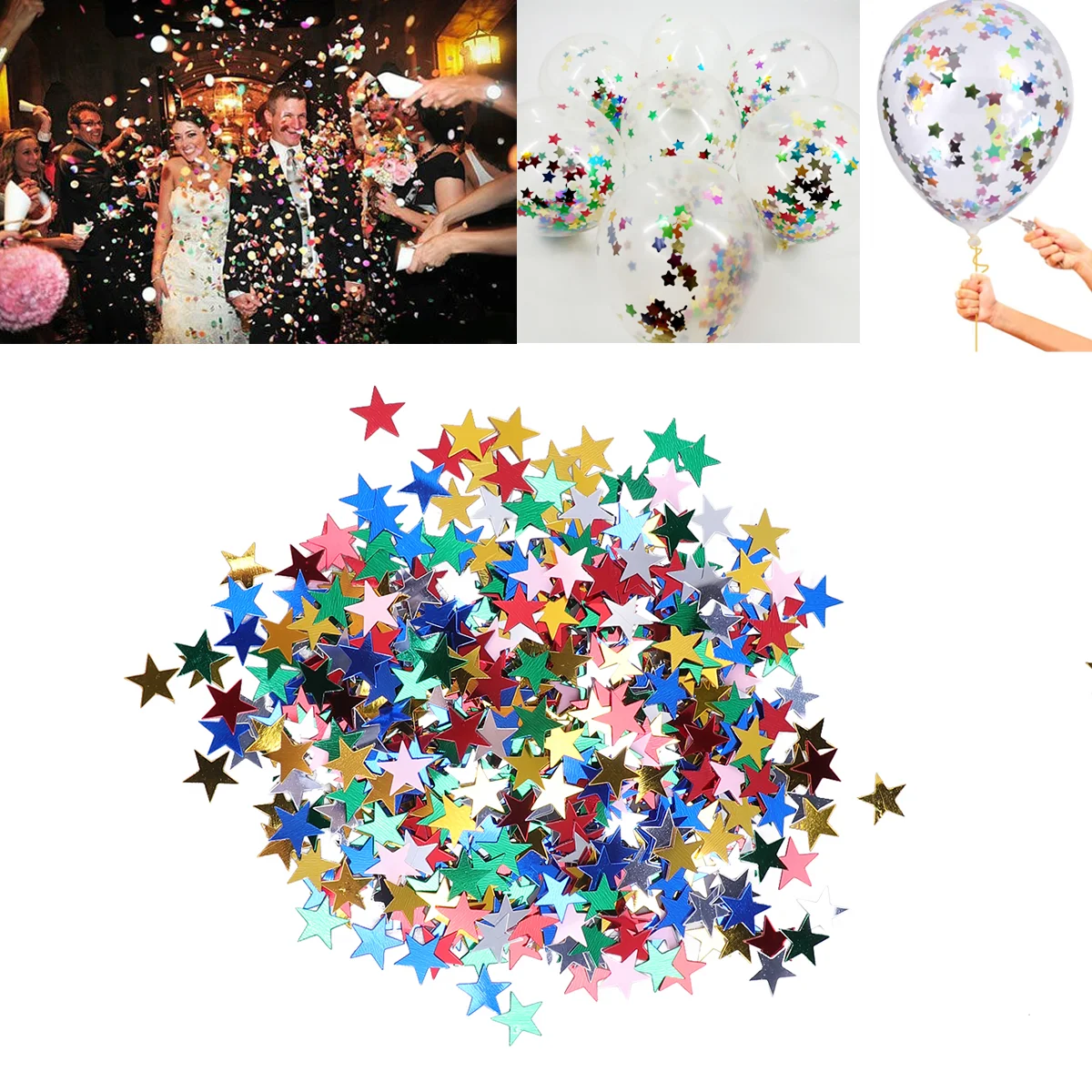 5000pcs Star Confetti Shining Party Decor Confetti for Wedding Party Gathering Festival (Mixed Color, 75g, 1cm)
5000pcs Star Confetti Shining Party Decor Confetti for Wedding Party Gathering Festival (Mixed Color, 75g, 1cm)