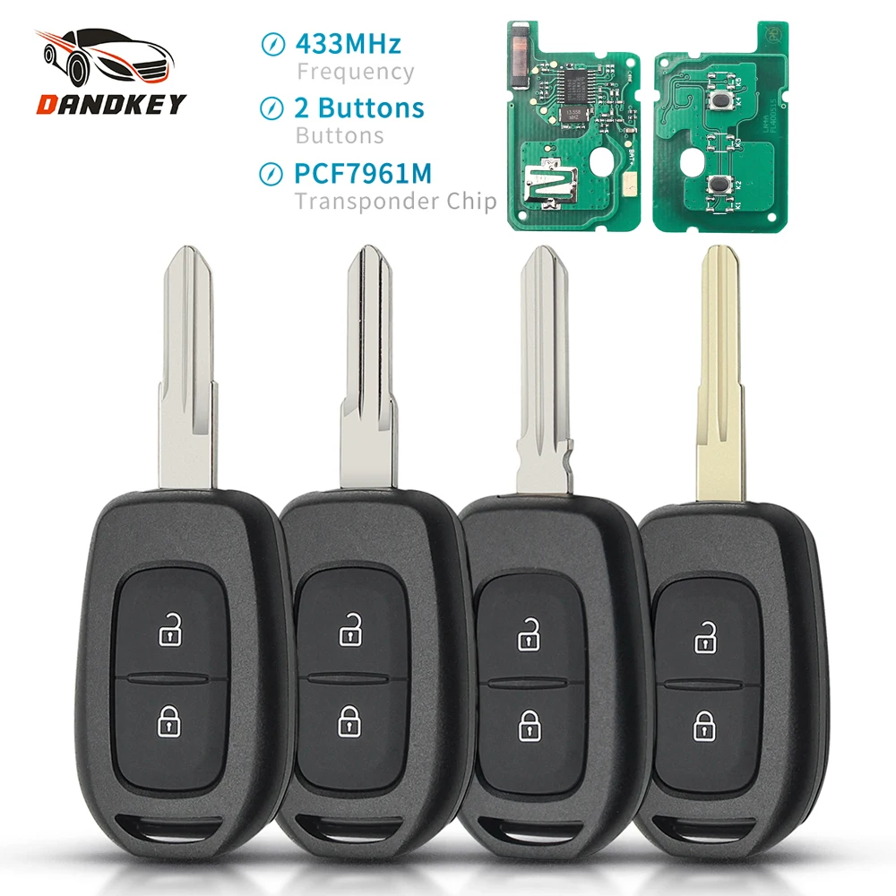 Dandkey 2 Buttons Smart Remote Control Key For Renault Sandero Logan Lodgy Dokker Dacia Duster 2012-2018 433MHZ 4A PCF7961M Chip 
Dandkey 2 Buttons Smart Remote Control Key For Renault Sandero Logan Lodgy Dokker Dacia Duster 2012-2018 433MHZ 4A PCF7961M Chip