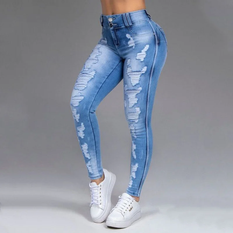 New Arrival Women Skinny Jeans Ripped Jeans 2022 Hot Selling Light Elastic Mid-waisted Hip Lift Distressed Jeans
New Arrival Women Skinny Jeans Ripped Jeans 2022 Hot Selling Light Elastic Mid-waisted Hip Lift Distressed Jeans