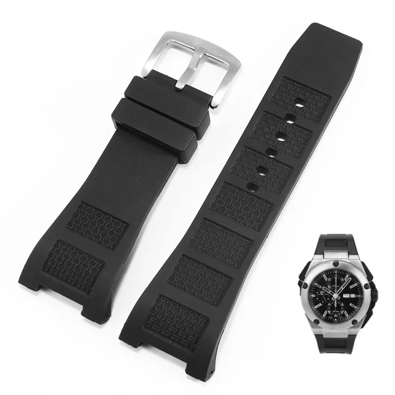 

Selected Quality Notched Rubber Watchband Waterproof Silicone Men's Watch Chain Suitable For IW323602 / IW376501