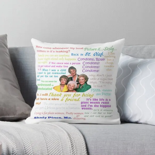 Golden Girls Quotes Printing Throw Pillow Cover Sofa Comfort Decor Case Soft Throw Anime Hotel Bedroom Pillows not include 
Golden Girls Quotes Printing Throw Pillow Cover Sofa Comfort Decor Case Soft Throw Anime Hotel Bedroom Pillows not include