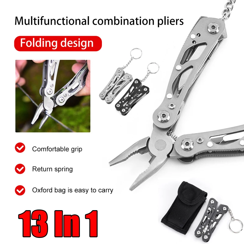 

Multipurpose Knife Stainless Steel Multitool Pliers Knife Hand Tools Screwdriver Multitool For Outdoor Camping Hiking Survival
