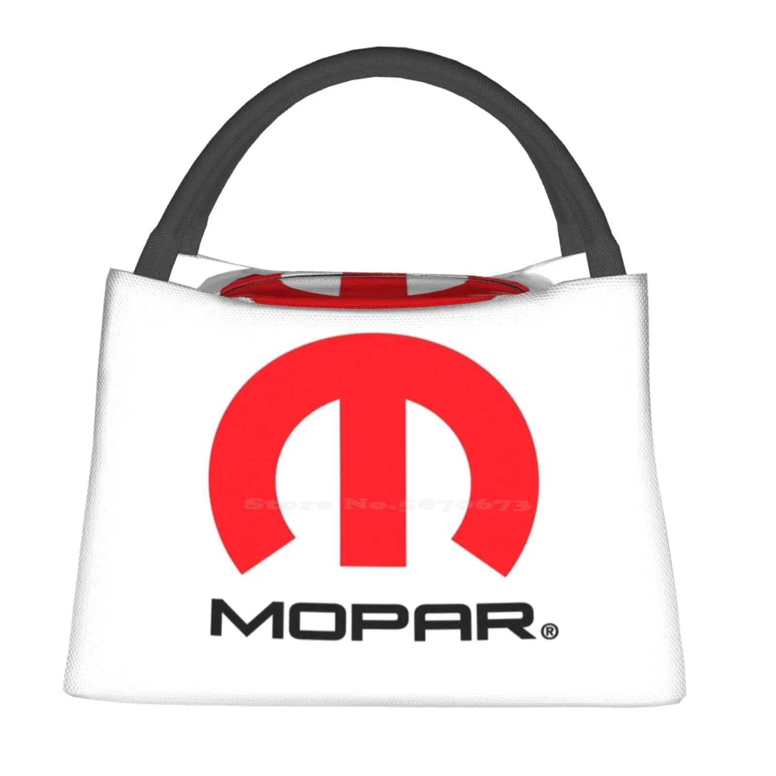 

Mopar изолированная сумка с логотипом красного и черного цвета для путешествий, обеда, пикника, ужина, школы, детали знаков фотографий Fiat Chrysler Muscle