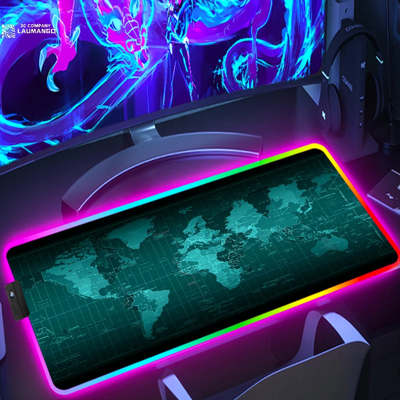 RGB Mouse Pad xxl Gaming Mousepad 900x400 LED Mause Pad Gamer World Map Mouse Carpet Big Mause Pad PC Desk Pad Mat with Backlit
RGB Mouse Pad xxl Gaming Mousepad 900x400 LED Mause Pad Gamer World Map Mouse Carpet Big Mause Pad PC Desk Pad Mat with Backlit