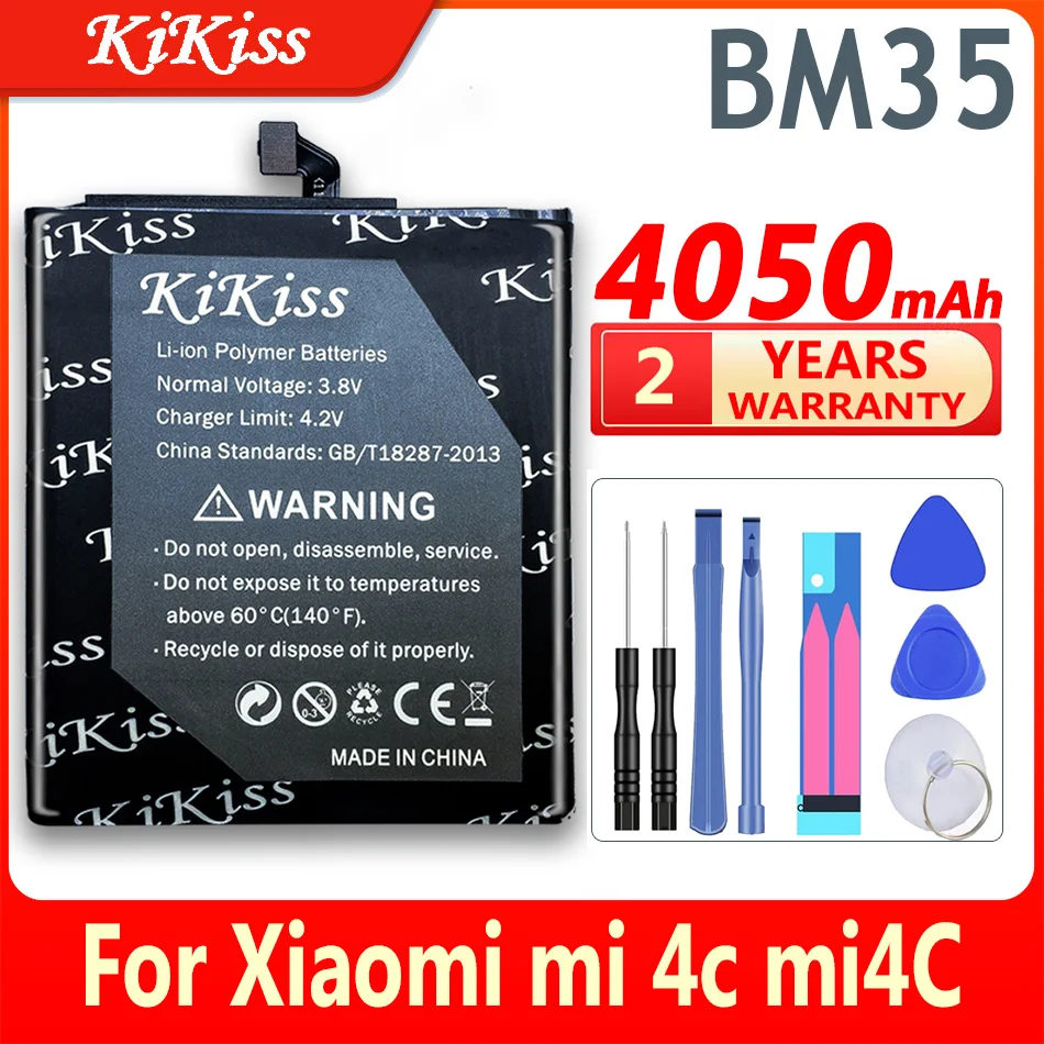 KiKiss Battery for Xiaomi Smart Cell Phone BM35 for Xiao mi MI 4C MI4C M4C Mobile Battery BM 35 
KiKiss Battery for Xiaomi Smart Cell Phone BM35 for Xiao mi MI 4C MI4C M4C Mobile Battery BM 35