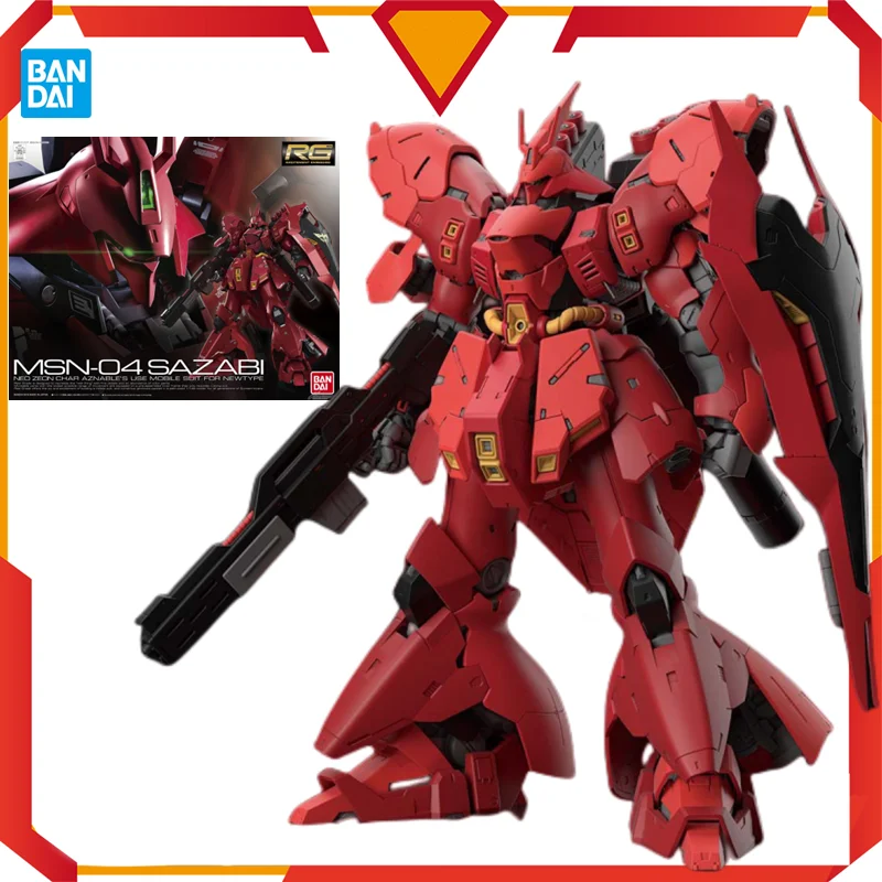 

In Stock Bandai Original RG 29 1/144 MSN-04 SAZABI Gundam Joint Movable Figure Assembled Model Collectible Toys