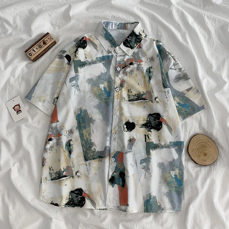 EBAIHUI Blouses Women Vintage Tie-dye Turn-down Collar Chic Design Ladies Shirts Casual Loose Summer Streetwear Short Sleeve Top
EBAIHUI Blouses Women Vintage Tie-dye Turn-down Collar Chic Design Ladies Shirts Casual Loose Summer Streetwear Short Sleeve Top