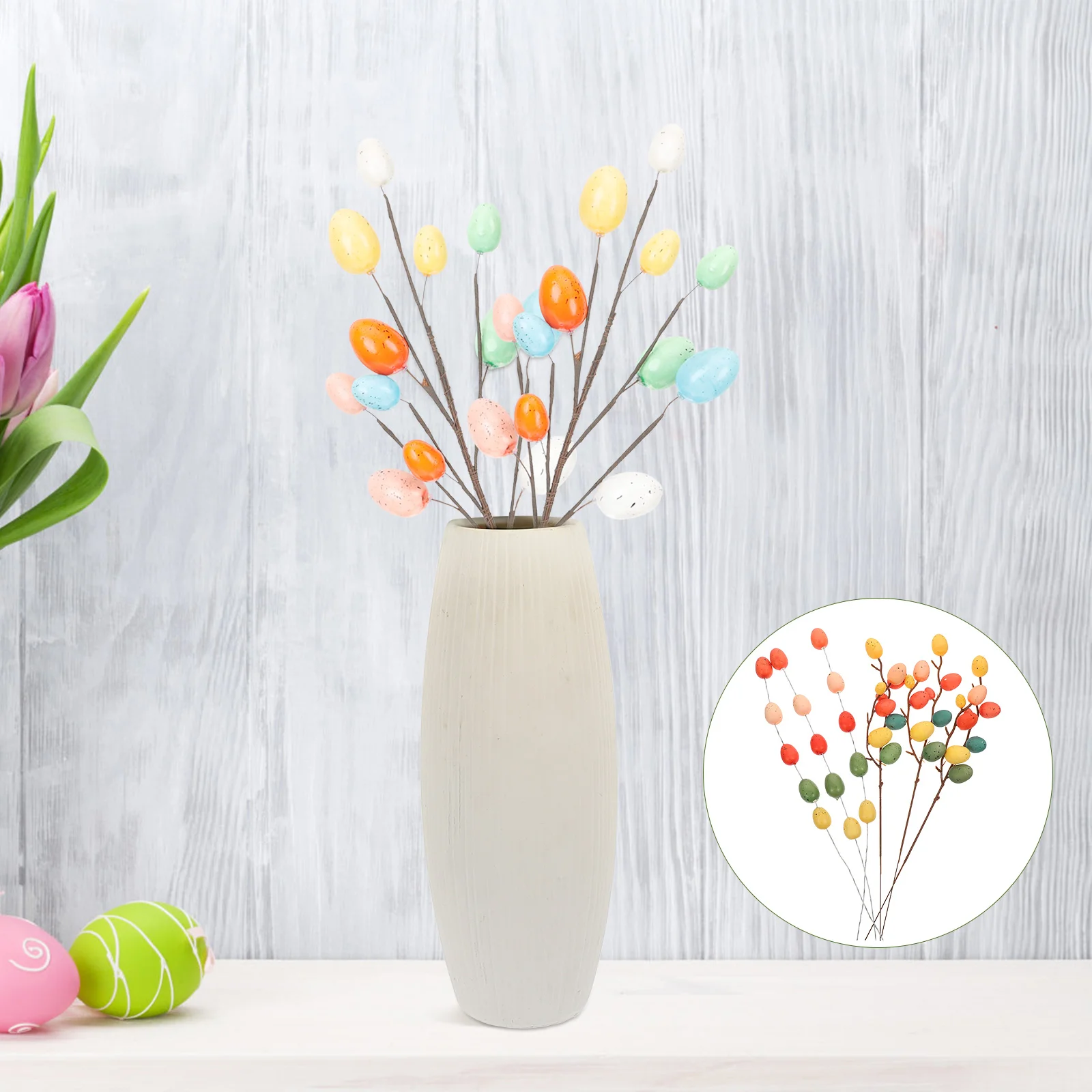 2pcs Vase Filler Artificial Colorful Egg Branch Simulated Egg Branch DIY Egg Branch Egg Tree Branches Fake Egg Branches
2pcs Vase Filler Artificial Colorful Egg Branch Simulated Egg Branch DIY Egg Branch Egg Tree Branches Fake Egg Branches