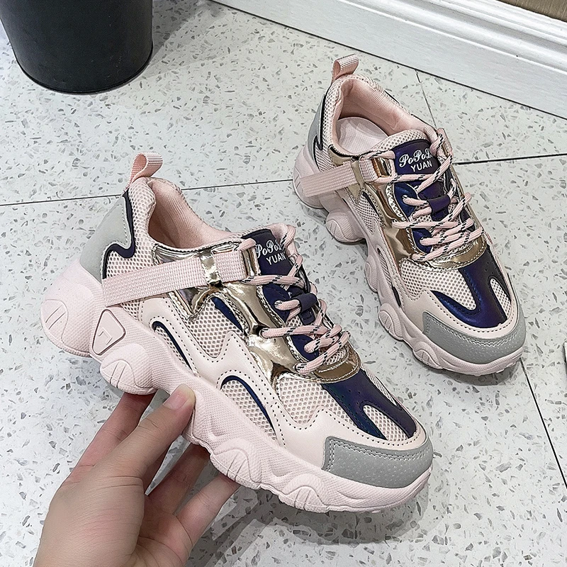 Chunky Women's Sneakers 2022 Female Fashion Sneakers Lace-up Basket Dad Platform Breathable Mesh Sneakers for Women Zapatillas
Chunky Women's Sneakers 2022 Female Fashion Sneakers Lace-up Basket Dad Platform Breathable Mesh Sneakers for Women Zapatillas