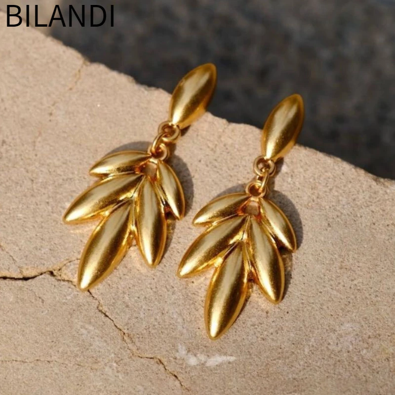 Bilandi Trendy Jewelry 925 Silver Needle Popular Style Metallic Gold Color Drop Earrings For Women Party Gift Vintage Style
Bilandi Trendy Jewelry 925 Silver Needle Popular Style Metallic Gold Color Drop Earrings For Women Party Gift Vintage Style