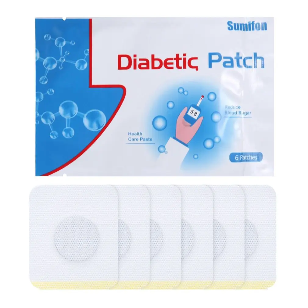 

6 Pcs Diabetic Patch Natural Herbal Cure Lower Blood Glucose Treatment Sugar Balance Burning Fat Medical Diabetes Plaster