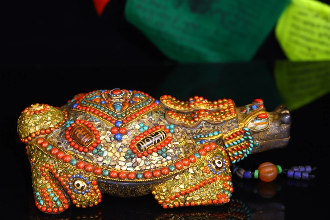10"Tibetan Temple Collection Old Natural meteorite Gem gZi Beads shell Fortune Dragon Turtle Longevity Amulet Dharma Town House
10"Tibetan Temple Collection Old Natural meteorite Gem gZi Beads shell Fortune Dragon Turtle Longevity Amulet Dharma Town House