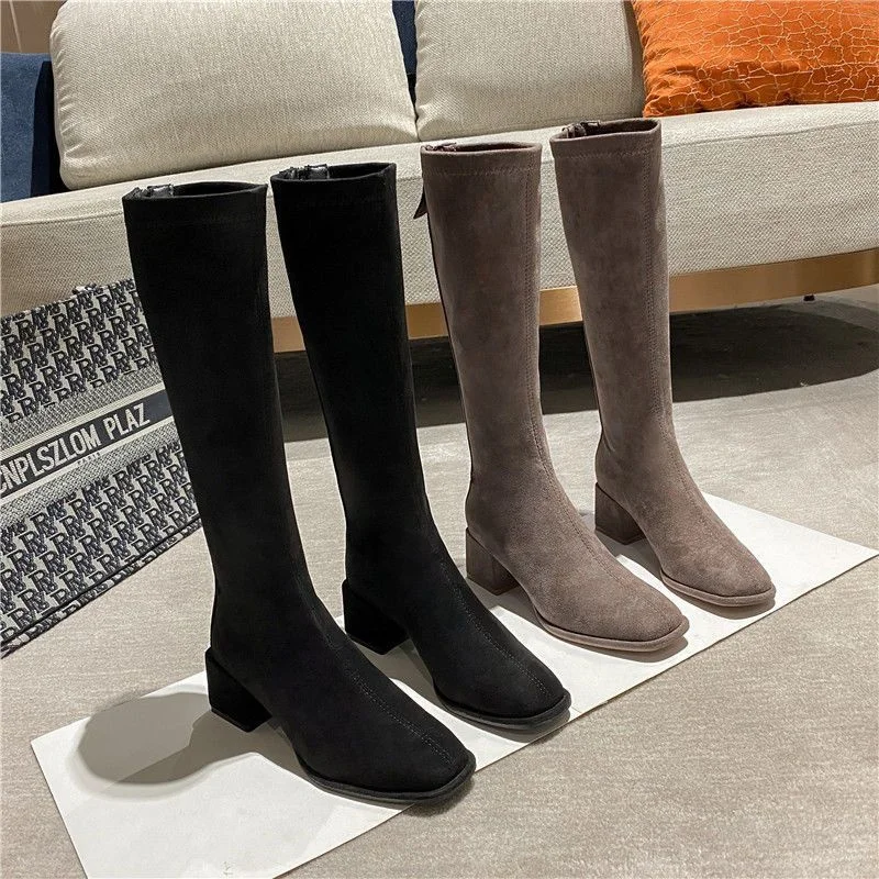 Newest Women's Square Head Long Boots Fashion Versatile Heavy Heel Martin Boots
Newest Women's Square Head Long Boots Fashion Versatile Heavy Heel Martin Boots