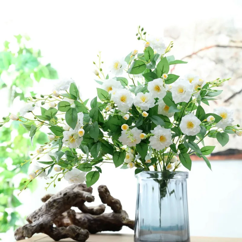 

Искусственный цветок из шелка Свадебные цветы с цветами, украшение для дома, букет роз