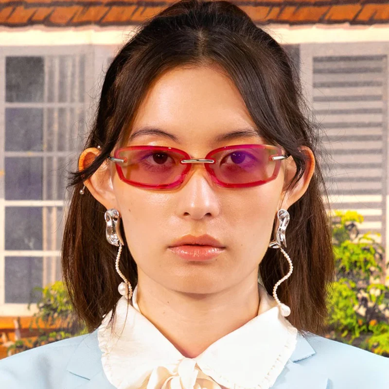 Rimless Small Frame Square Sunglasses Women Men Retro Rectangle Sun Glasses Fashion Luxury Designer Clear Shades UV400 Goggles
Rimless Small Frame Square Sunglasses Women Men Retro Rectangle Sun Glasses Fashion Luxury Designer Clear Shades UV400 Goggles