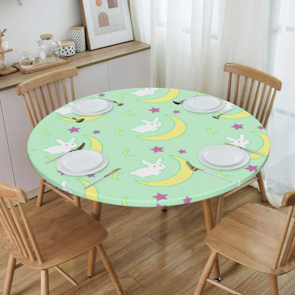Round Round Table Cloth Tablecloth Fit 40"-44" Elastic Edge Table Cloth Kawaii Anime Manga Moon Table Cover
Round Round Table Cloth Tablecloth Fit 40"-44" Elastic Edge Table Cloth Kawaii Anime Manga Moon Table Cover