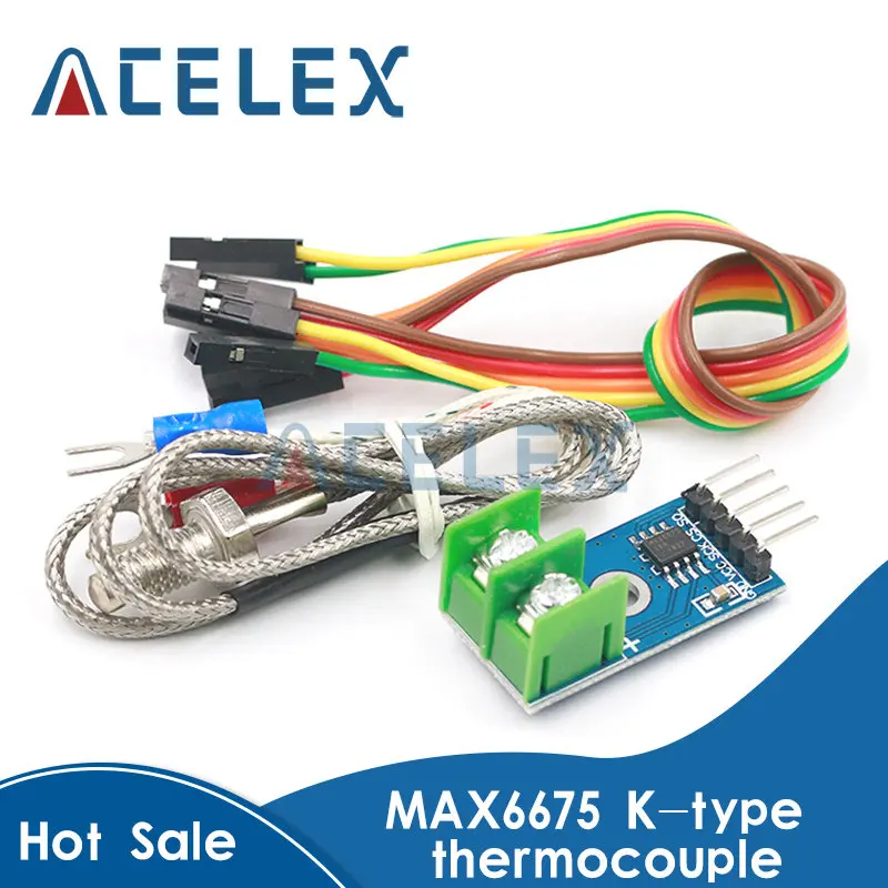 MAX6675 Module + K Type Thermocouple Thermocouple Senso Temperature Degrees Module for arduino
MAX6675 Module + K Type Thermocouple Thermocouple Senso Temperature Degrees Module for arduino