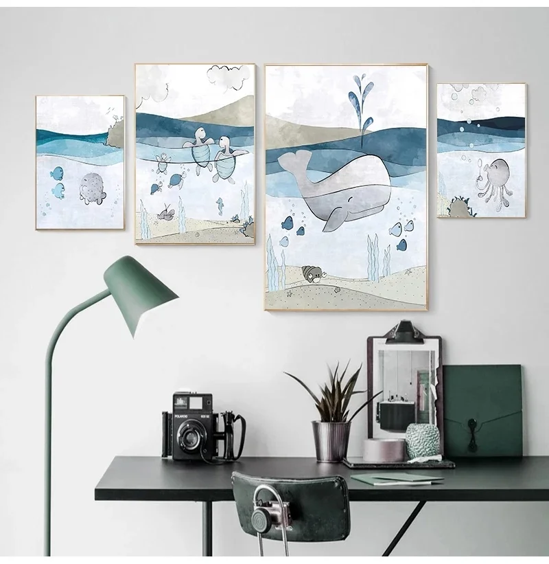 Room Decor Blue Sea Whale Turtle Octopus Canvas Painting Boy Room Wall Art Posters Prints Nordic Living Room Decor Home Decor
Room Decor Blue Sea Whale Turtle Octopus Canvas Painting Boy Room Wall Art Posters Prints Nordic Living Room Decor Home Decor