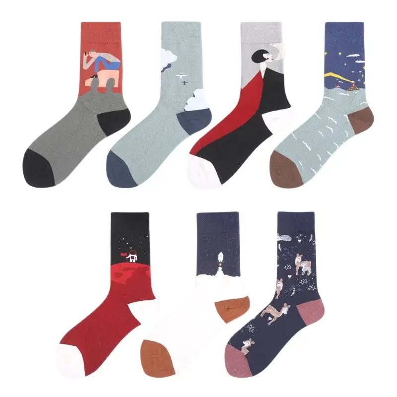 New EuropeanAnd AmericanStreet Creative Illustration Retro AbstractFigureWomen'sSocks
New EuropeanAnd AmericanStreet Creative Illustration Retro AbstractFigureWomen'sSocks