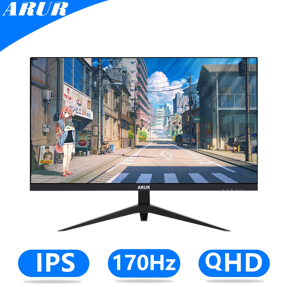 

ARUR 27 Inch Gamer Monitor 2K 144Hz IPS PC Display QHD 170Hz Desktop Gaming Computer Screen Panel HDMI-Compatible DP 2560*1440