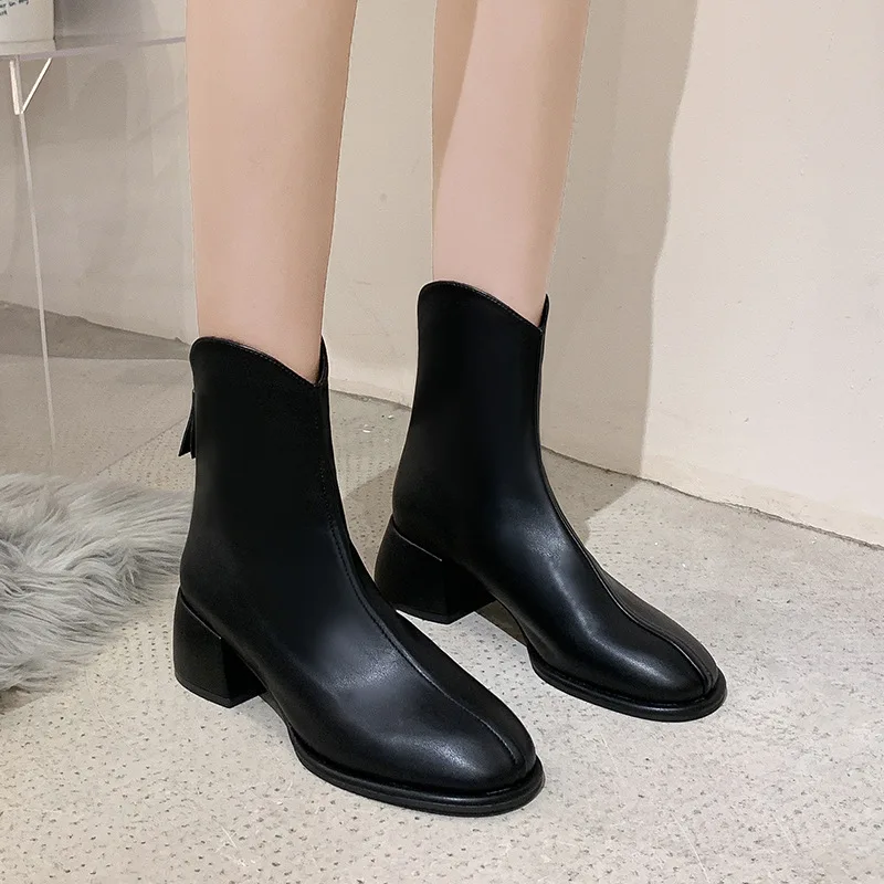Back Zip Women's Boots Autumn Zipper Shoes Luxury Designer Rubber Leather Ladies Med Large Size Mid-Calf Fashion Mid Calf PU Fab
Back Zip Women's Boots Autumn Zipper Shoes Luxury Designer Rubber Leather Ladies Med Large Size Mid-Calf Fashion Mid Calf PU Fab