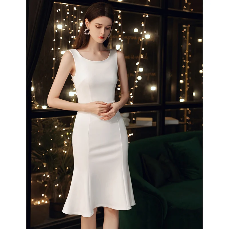 Белое вечернее женское платье, новинка 2023, банкетное платье может быть в простом и элегантном высоком коротком стиле 
Белое вечернее женское платье, новинка 2023, банкетное платье может быть в простом и элегантном высоком коротком стиле