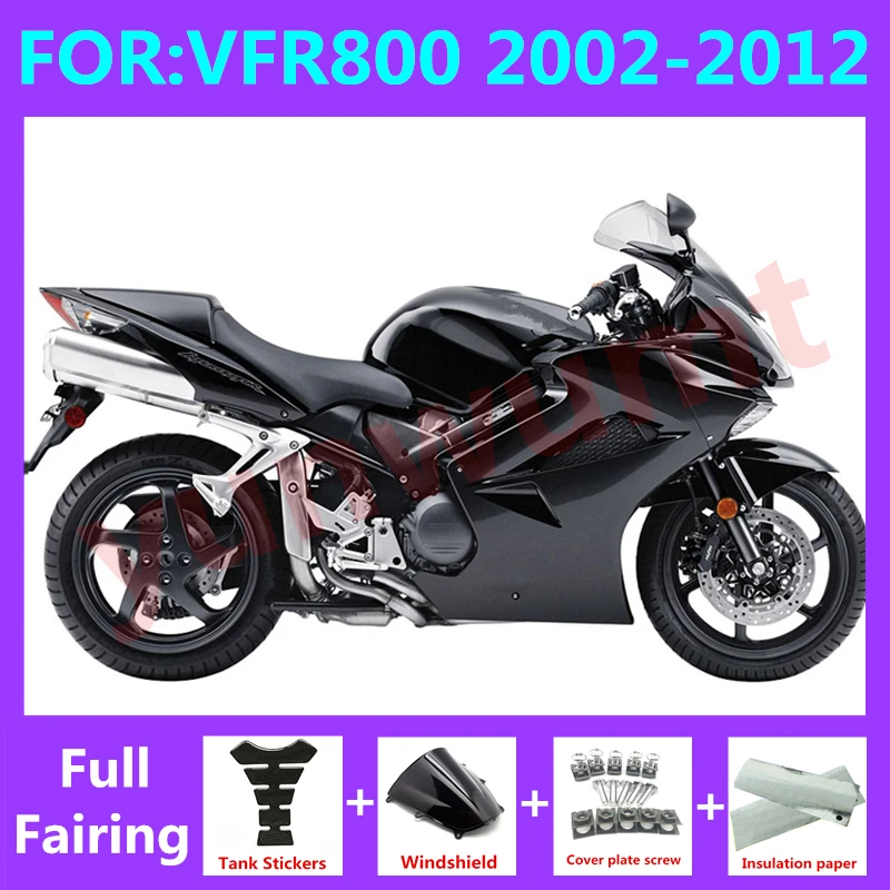 Комплект обтекателей для мотоцикла, подходит для Vfr800 2002 2003 2012 VFR 800 02 03 04 05 06 07 08 09 10 11 12, обтекатель для кузова, матовый черный
Комплект обтекателей для мотоцикла, подходит для Vfr800 2002 2003 2012 VFR 800 02 03 04 05 06 07 08 09 10 11 12, обтекатель для кузова, матовый черный