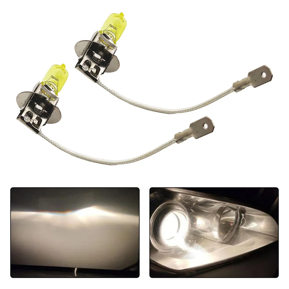 2Pcs Yellow H3 Halogen Bulb High Beam Headlight Daytime Running Light 100W Power Bulbs Universal 12-24V Car Headlamp Accessories
2Pcs Yellow H3 Halogen Bulb High Beam Headlight Daytime Running Light 100W Power Bulbs Universal 12-24V Car Headlamp Accessories