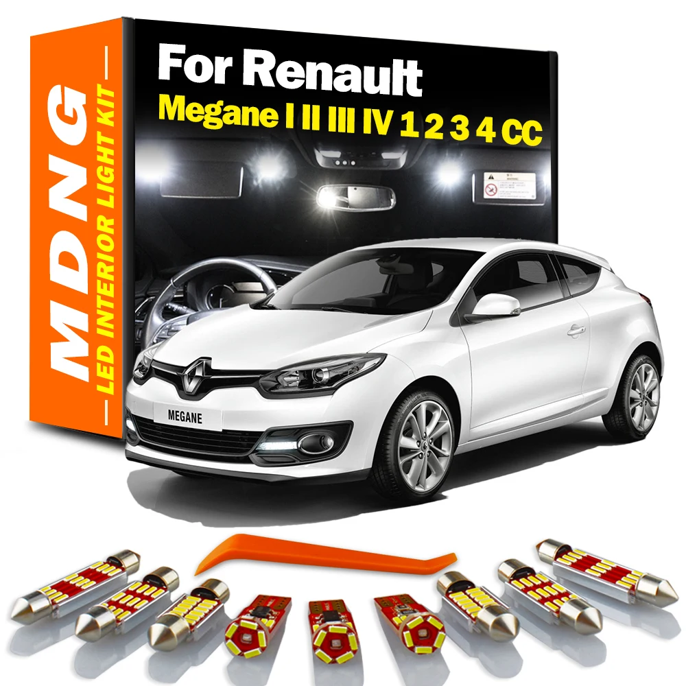 MDNG Canbus Auto Lamps LED Interior Map Reading Dome Trunk License Plate Light Kit For Renault Megane I II III IV 1 2 3 4 CC
MDNG Canbus Auto Lamps LED Interior Map Reading Dome Trunk License Plate Light Kit For Renault Megane I II III IV 1 2 3 4 CC