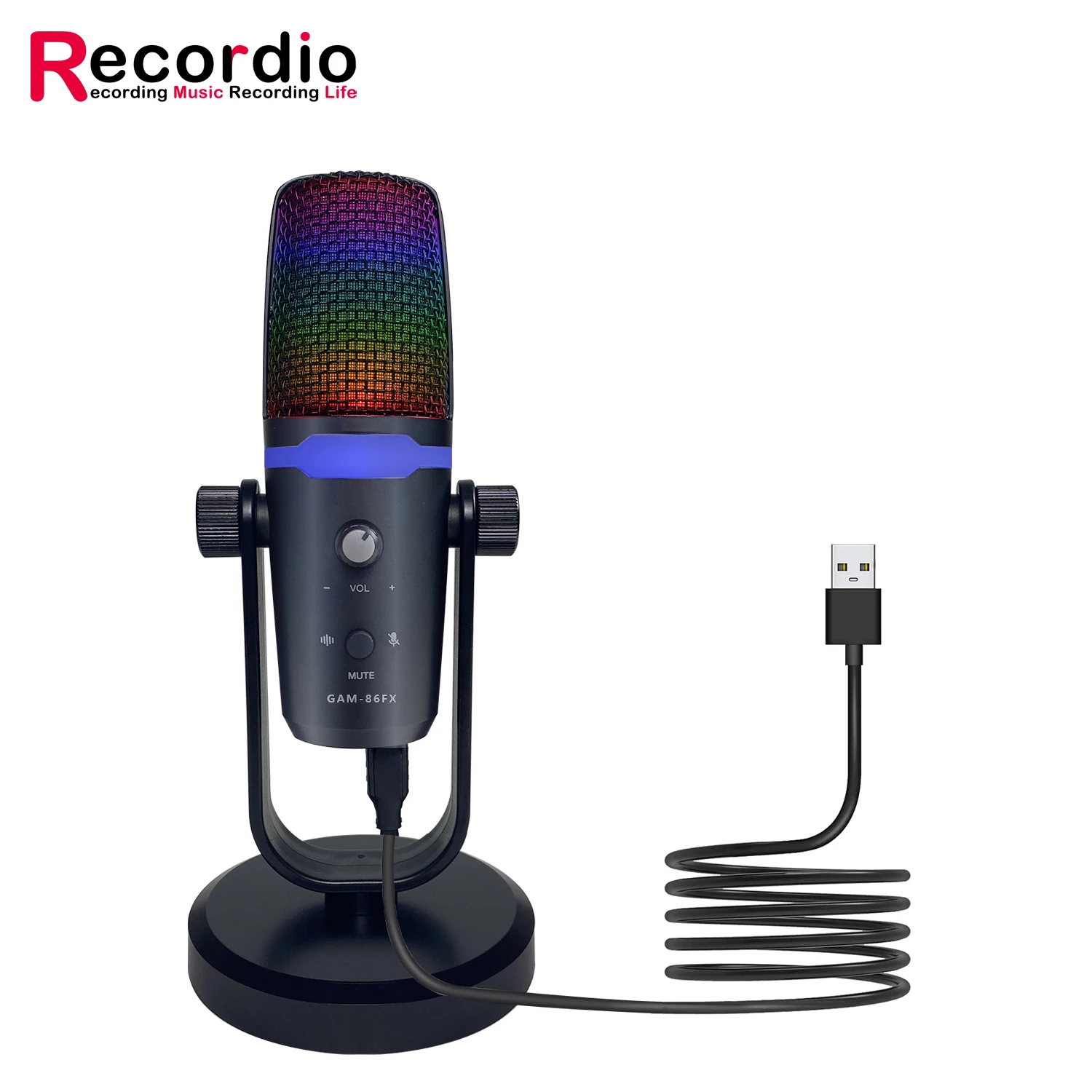 Настольный микрофон GAM-86FX RGB USB, конденсаторный микрофон, подходит для компьютера, ноутбука, игр, пения и записи
Настольный микрофон GAM-86FX RGB USB, конденсаторный микрофон, подходит для компьютера, ноутбука, игр, пения и записи