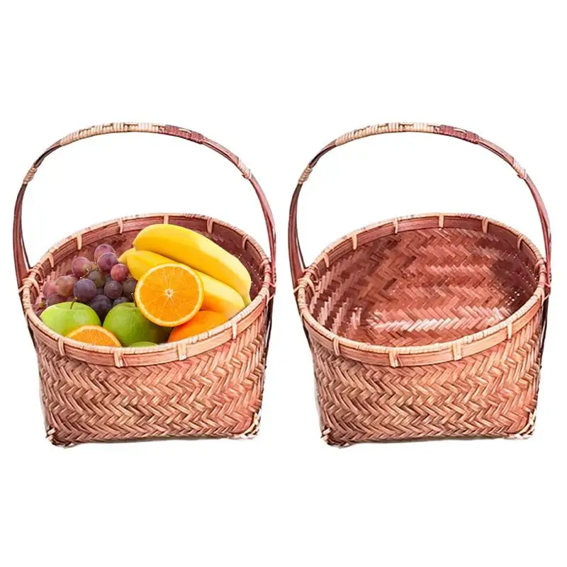 Desktop Storage Basket With Handle Woven Organizational Baskets Multipurpose Basket Decorative Storage Dinner Baskets 
Desktop Storage Basket With Handle Woven Organizational Baskets Multipurpose Basket Decorative Storage Dinner Baskets