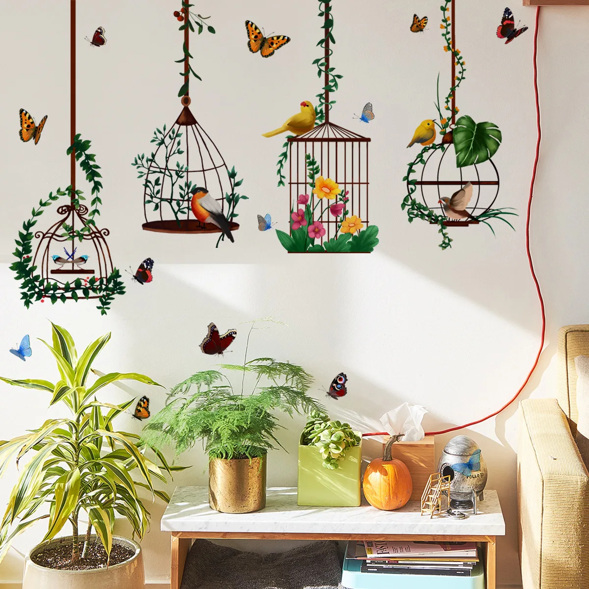 Wall Stickers Butterfly Bird Cage Home Garden Decoration Living Room Bedroom Botanical Wallpaper Wall Decal House Interior Decor
Wall Stickers Butterfly Bird Cage Home Garden Decoration Living Room Bedroom Botanical Wallpaper Wall Decal House Interior Decor