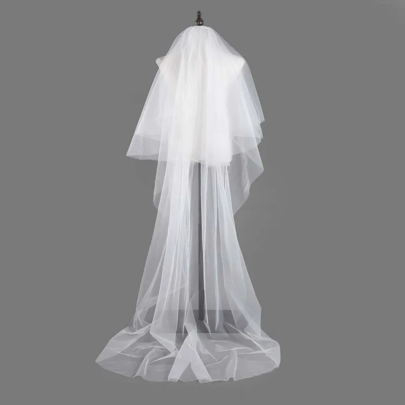 Bride wedding veil lace heavy industry high-end elegant Multi-layer moveable gauze modeling Extended Bridal Veil
Bride wedding veil lace heavy industry high-end elegant Multi-layer moveable gauze modeling Extended Bridal Veil