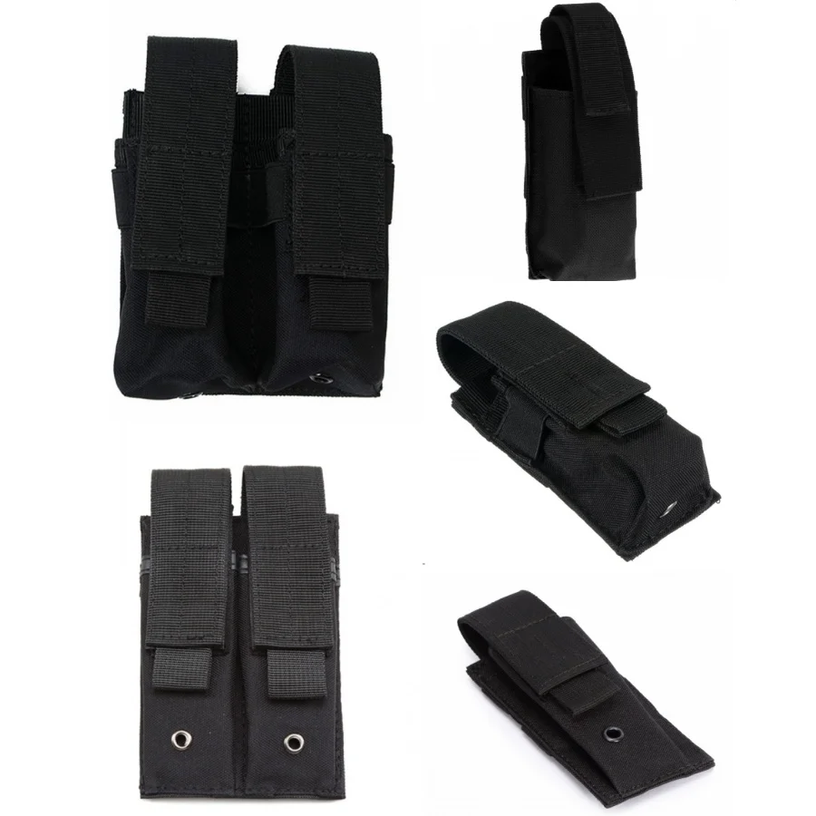 9mm Tactical Single Double Molle Magazine Pouch Flashlight Holder Military Airsoft Hunting EDC Waist Belt Pack Mag Bag
9mm Tactical Single Double Molle Magazine Pouch Flashlight Holder Military Airsoft Hunting EDC Waist Belt Pack Mag Bag