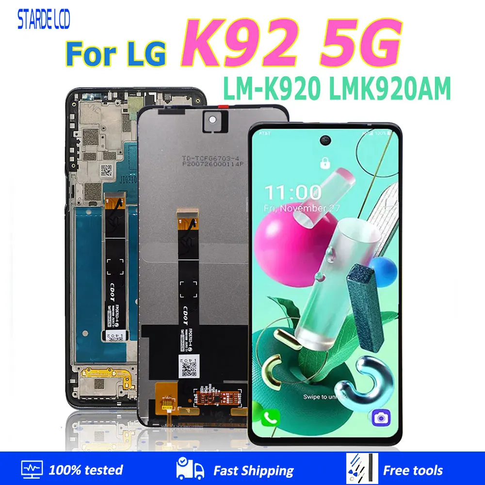 6.7 3,5 дюйма Оригинальный ЖК для LG K92 5G ЖК-дисплей LM-K920AM LMK920 Сенсорная панель дигитайзер в сборе для замены экрана LG K92
6.7 3,5 дюйма Оригинальный ЖК для LG K92 5G ЖК-дисплей LM-K920AM LMK920 Сенсорная панель дигитайзер в сборе для замены экрана LG K92
