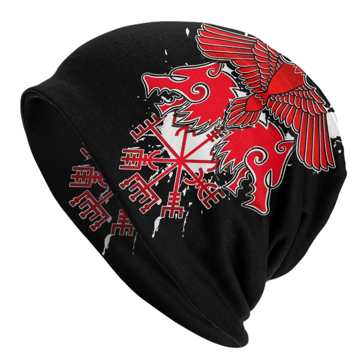 Viking Valhalla Fashion Hats Composition Odin Crow Wolf Vegvisir Bonnet Hat Skullies Beanies Caps
Viking Valhalla Fashion Hats Composition Odin Crow Wolf Vegvisir Bonnet Hat Skullies Beanies Caps